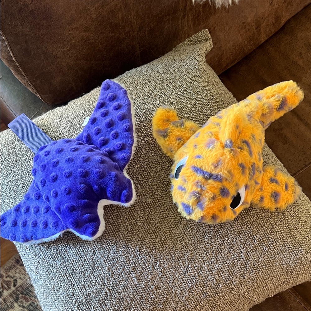Plush Sea Creature Toys - Purple and Orange Spotted